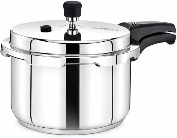 Seagull XPRESS Stainless Steel Pressure Cooker | Fast & Energy Efficient Heavy Gauge Cooker with Safety Valve & Heat Resistant Handle (1.5L)