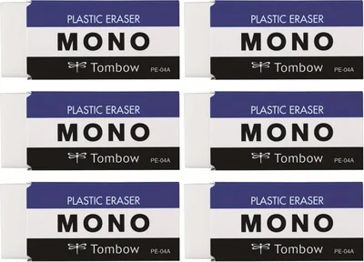 トンボ鉛筆 MONO 消しゴム PE04（小学校生徒向け、低学年にも最適、標準サイズ） 3個入り JCA-311