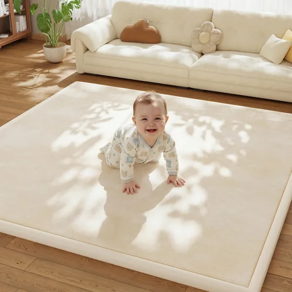 Baby Play Mat for Floor, 1.3'' Thick Memory Foam Tummy Time Mat