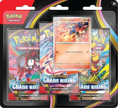 Pokémon TCG: Mega Evolution Chaos Rising Triple Pack (1 Foil Promo + 3 Booster Packs) Best Deal