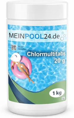 Meinpool24.de 1 kg Chlorine Multitabs 5 in 1-20 g Tablets Multi Chlorine Tablets Best Deal