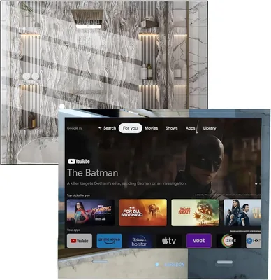 1 of SARASON WebOS Latest Apps-Waterproof 19-inch Mirror Smart TV-Bathroom TV with 2 Built-in Speake