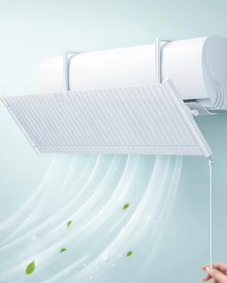 Deflettore per condizionatore d'aria regolabile in alluminio/ABS per split da 70-100 cm