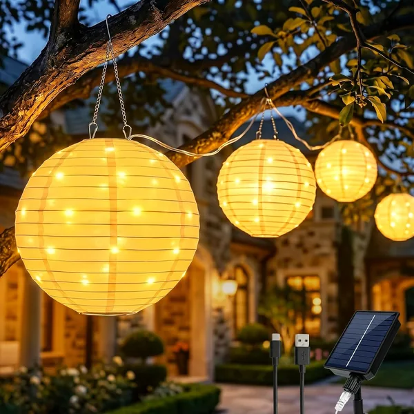 4.5m 160 LED Solar Lanterns Fairy Lights Outdoor