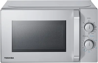 Toshiba MW2-MG20PE(SL) 700W Mikrovågsovn med Grillfunktion och Kryddig Kombination, 5 Potensnivåer, 1000W Grillkraft, Silver - Best Deal