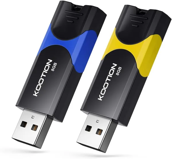 KOOTION USB Memory Flash Drive USB 2.0 Stick 8 GB Thumb Drive USB Drive with LED Indicator for Data Storage Jump Drive (2Pack Mixcolor)