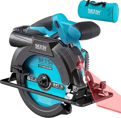 SEESII 165mm 電気丸ノコ 高精度 アルミベース 塵取り