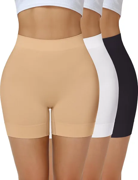 Niceuare Slip Shorts for Under Dresses Women Anti Chafing Shorts Seamless Boyshort Panties Underwear