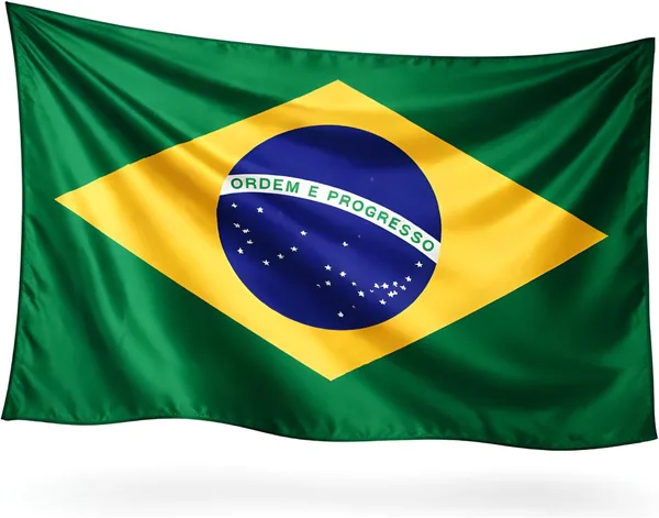 Bandeira do Brasil 90x150cm em Poli Ster - Eventos, Decora ço, Copa Do Mundo, Com Costura Para Mastro, Dupla Face Premium