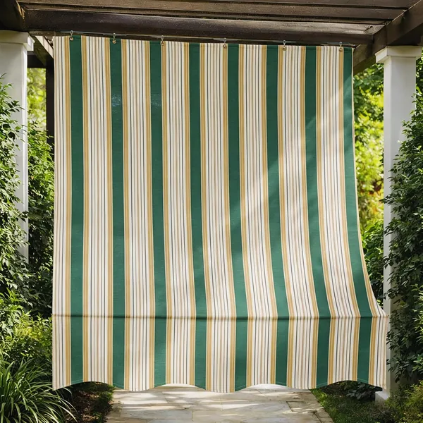 VKZ Fall Awning for Balcony 290 x 290 cm Outdoor Sun Shade with Stripes UV Protection