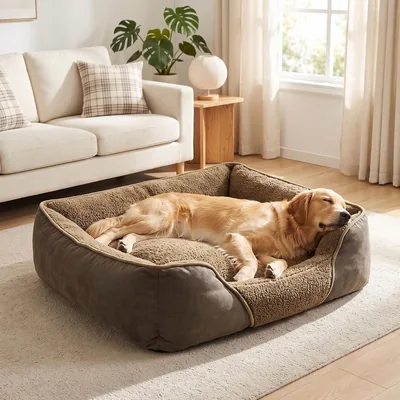 FURTIME Dog Bed Large 89x63cm Washable - Best Deal