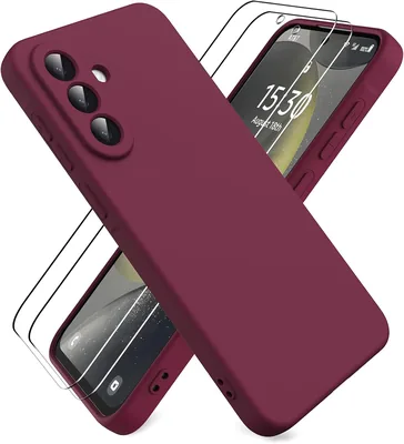 Étui Ikziwreo pour Samsung Galaxy A37 5G + Verre Trempé 2 Pièces, Étui Chockproof en Silicone Ultra-fin