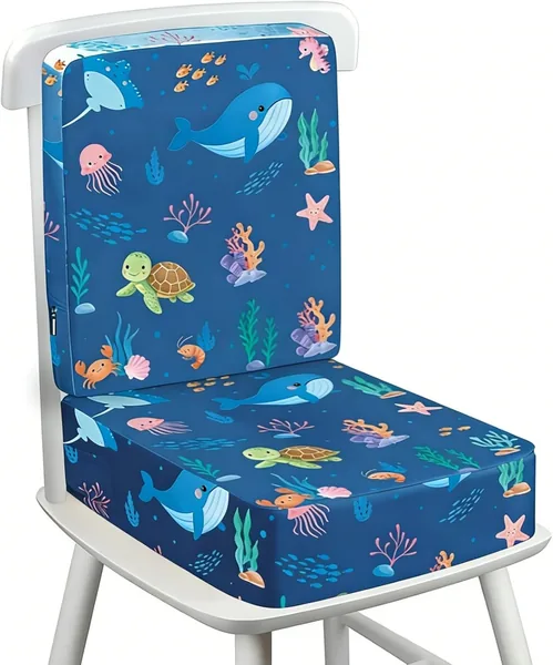 Sedia Eleva Bambini con Design Animato, 2 Pezzi, Imbottitura Regolabile con Fasce, Seduta Lavabile - Sconto del 5%