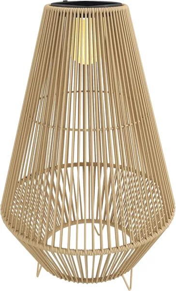 Outsunny Solar Rattan Garden Lantern with Automatic On/Off, IP44, Waterproof and Decorative for Patio