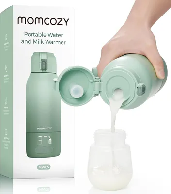 Momcozy Portable Wireless Bottle Warmer 500 ml, Chauffe-biberon rapide et efficace avec batterie longue durée - Vert