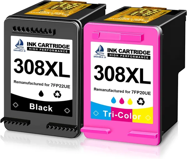 Double D 308XL Cartridge for HP 308/308XL Replacement for Envy Series