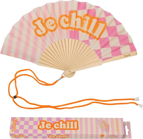 Fisura Original fan 'Je chill' - Rose - 27% de réduction