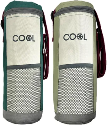 Kühlbeutel für Flaschen bis 1,5 L, Flaschenkühlerbeutel, Größe 12 x 32 cm, Coolbox, Kühlbeutel, mit verstellbarer Schulterriemen
