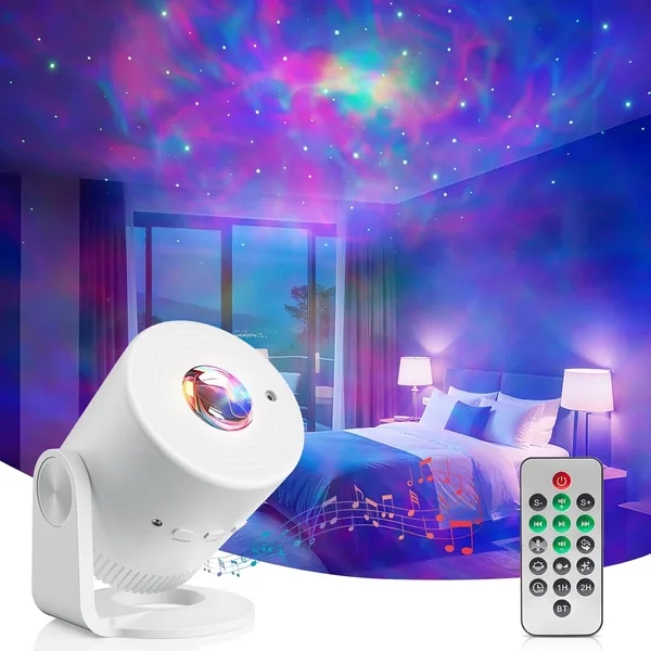 Swoieltr Real Star and Galaxy Projector, Ceiling Star Projector with Remote Control, 33 Mode Star Projector Time Function Rotation 180 Night Light Gift for Children and Adults