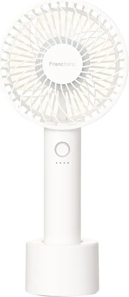 Francfranc Handy Fan White Portable Fan 5 Adjustable Air Flow Rechargeable