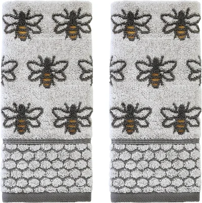 SKL Home Honey Bee Hand Towel Set, 2-pc Cotton Jacquard