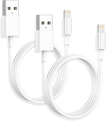 iPhone Ladekabel, Lightning Kabel, 1m, Weiß (Packung mit 2), MFi-zertifiziert für Apple