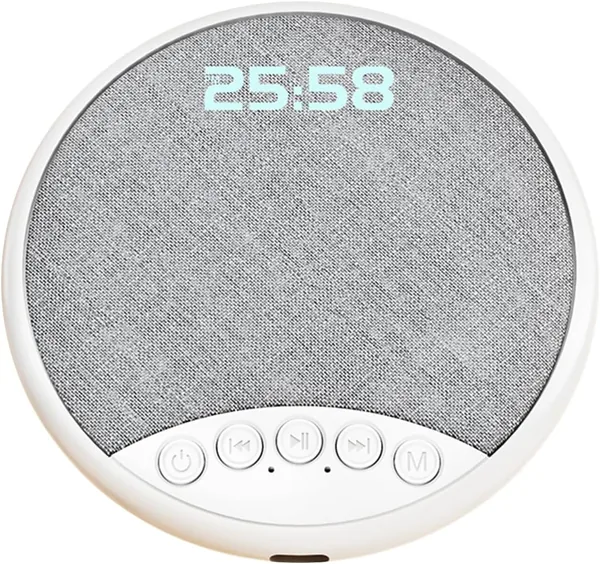 Wireless Pillow Speaker, Functional Sleep Headphones, 8 Inches White Noise Pillow with Built-In Spea
