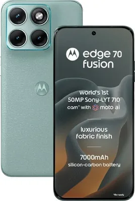 मोटोरोला एड्ज 70 फ्यूजन (पेंटेन ब्लू सर्फ, 8GB रैम, 128GB स्टोरेज) | 6.78" 1.5K 144Hz AMOLED डिस्प्ले | स्नैपड्रैगन 7s जेन 4