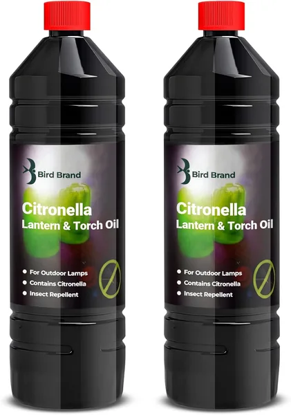 Quebec Insect Repelling Citronella Lamp Lantern and Torch Oil 2x1L
