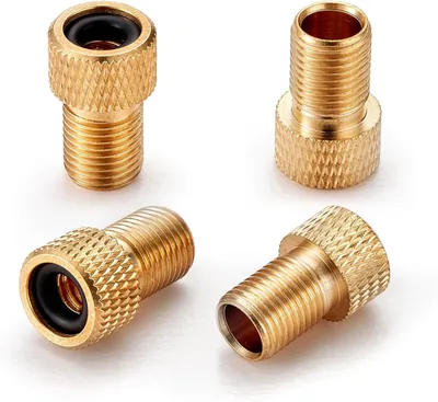 Adaptateur de valve Presta en laiton, convertissez votre valve Presta en valve Schrader pour gonfler les pneus avec une pompe standard - Meilleure affaire