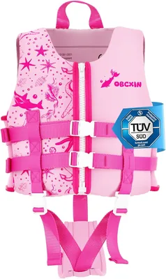 Obcxin Kinder Schwimmweste, Verstellbarer Schwimmhilfe Buoyanzweste für Mädchen und Jungen, TÜV-geprüft, Ideal für Pool, Strand - 14% Rabatt