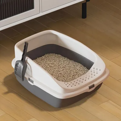 Cat Litter Tray Box - Open Top Kitten Litter Tray with Scoop