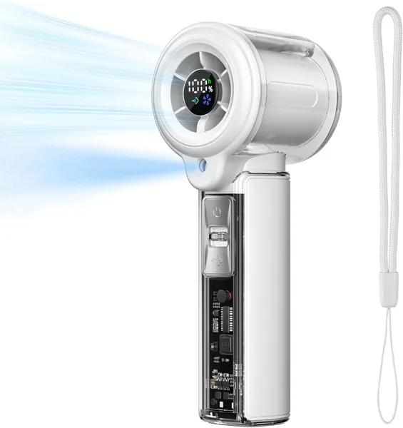 COKUNST USB C Rechargeable Portable Ventilateur Brumisateur | Mini Climatiseur Mobile avec Affichage LED, Idéal pour le Camping, Offre 7% de Réduction