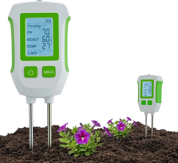 Tolesum 5 in 1 Soil Moisture Meter Digital PH Fertility Temperature Light Tester