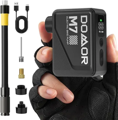 Mini Fahrradpumpe, Max 120 PSI Elektrische Luftpumpe mit Automatikstopp, Presta und Schrader Ventil für Mountainbike und Rennrad - 27% Rabatt