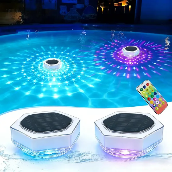 Dekofun 2 Pieces Solar Pool Lights