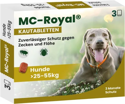 MC-Royal® Tableta para Masticar contra Garrapatas y Pulgas - Protección de 3 Meses - Para Perros Grandes [Mejor Oferta]
