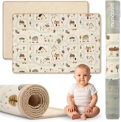 Mamabrum Dwustronna Piankowa Mata dla Dzieci 180x120 cm - Najlepsza Oferta