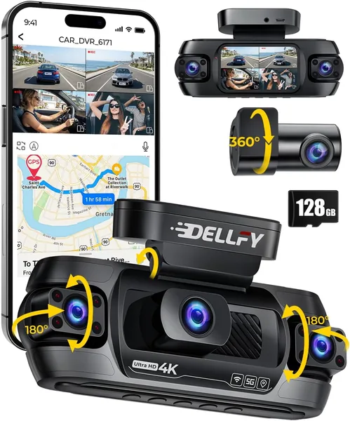 DELLFY 4 Channel Dash Cam