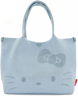 Hello Kitty Knit Tote Bag with Shoulder Strap - 04 Soda, One Size