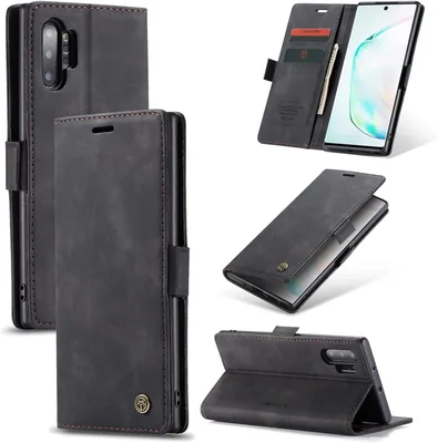 Étui Cracedily pour Samsung Galaxy Note 10 Plus - Étui Protecteur en Cuir PU de Luxe avec Portefeuille Pliable - Offre 19% de Réduction
