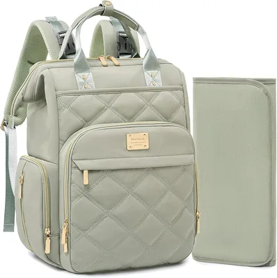 Weitars - Mochila para Pañales de Viaje, Bolsa de Pañales Grande para Bebé con Cambiador, Bolsa de Bebé para Niños y Niñas