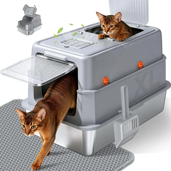 Stainless Steel Litter Box with Lid Best Deal