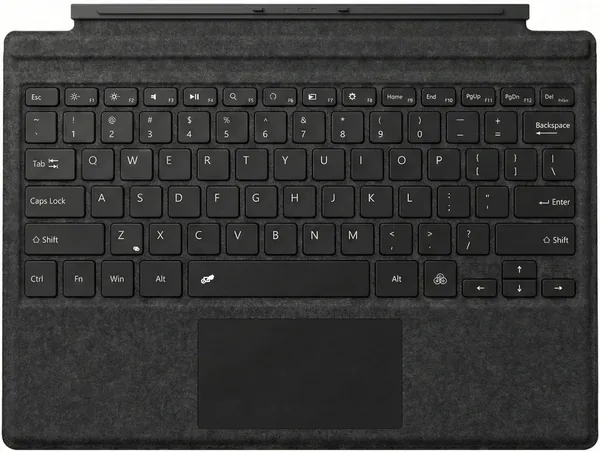 Wireless Bluetooth Keyboard for Microsoft Surface Pro 7/6/5/4/3 Type Cover Black Leath 1040 ( Ultra-Slim, Backlit, Touchpad) 1pc