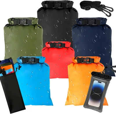 Dry Bag Sätt, 6 Waterdichte Sakor, 1.5L, 2.5L, 3L, 3.5L, 5L, 8L - 11% Avrikt