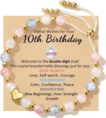 Sereney Birthday Bracelets for Girls - Natural Healing Crystal Aquamarine Best Deal