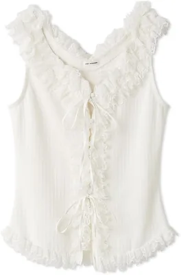 Lily Brown LWCT262054 Women's Lace Ruffle Top - Best Deal
