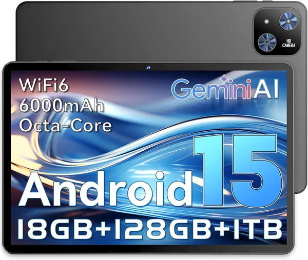 Tablet 10 Pulgadas Android Negro, 6GB RAM + 128GB, Octa-Core T30, Pantalla IPS, Batería - Mejor Oferta