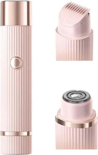 Depilador El trico 2 em 1 Feminino Recarreg vel USB Port til Com Navalha Dupla Aparador E Removedor De Pelos Corporal E Facial Indolor