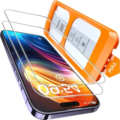 TOCOL 9Hハードネス 自動吸着 簡単取り付け 衝撃耐性 ガラスフィルム iPhone 14 Pro用 最安値